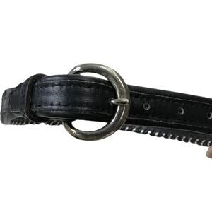Justin Youth Top Grain Cowhide Leather Belt Size 26 Black, Foil Accent, Western